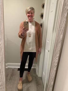 Old Navy Neutral Tunic Crewneck Sweatshirt